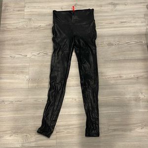 Spanx Faux Leather High Rise Leggings in Black
